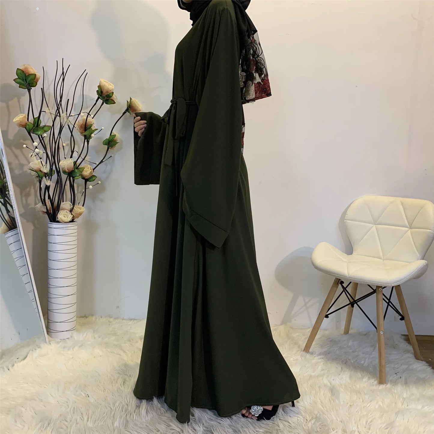 Muslim Fashion Hijab Dubai Abaya Long Dresses Women With Sashes Islam Clothing Abaya African Dresses For Women Musulman Djellaba - Seprincess