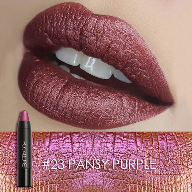 FOCALLURE Nude Velvet Matte Lipstick Waterproof Long-lasting Rendering Non-stick Sexy Lipbalm Lip Pencil Women Cosmetics Makeup - Seprincess