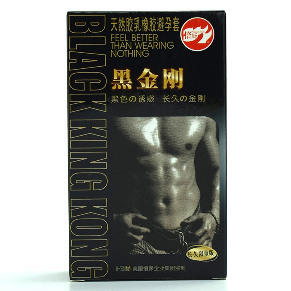 10PCs Condom Sex Toys for Men Black Man Penis Sleeve Ejaculation Delay Lasting Erotic Adult Long Lasting Golden Body Condoms - Seprincess