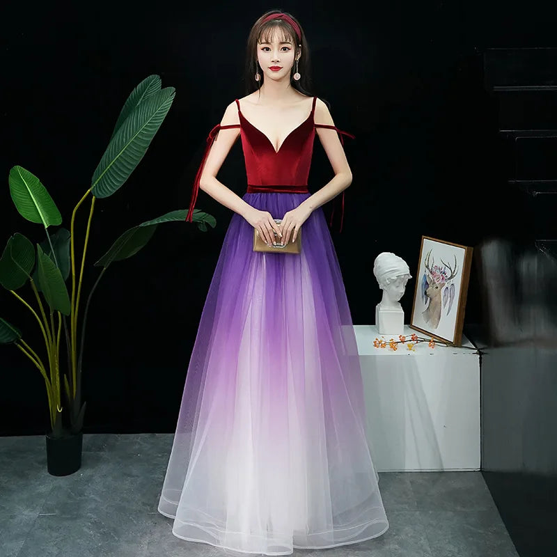 Full Length Chinese Sexy Off Shoulder Oriental Party Female Cheongsam Stage Show Qipao Dress Elegant Celebrity Banquet Dresses - Seprincess