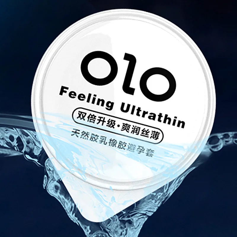 OLO Ultra Thin Condoms for Men No Box Sensitive Condom Hyaluronic Acid Safe Penis Sleeves Contraception Cock Sex Toys Adult 18+ - Seprincess