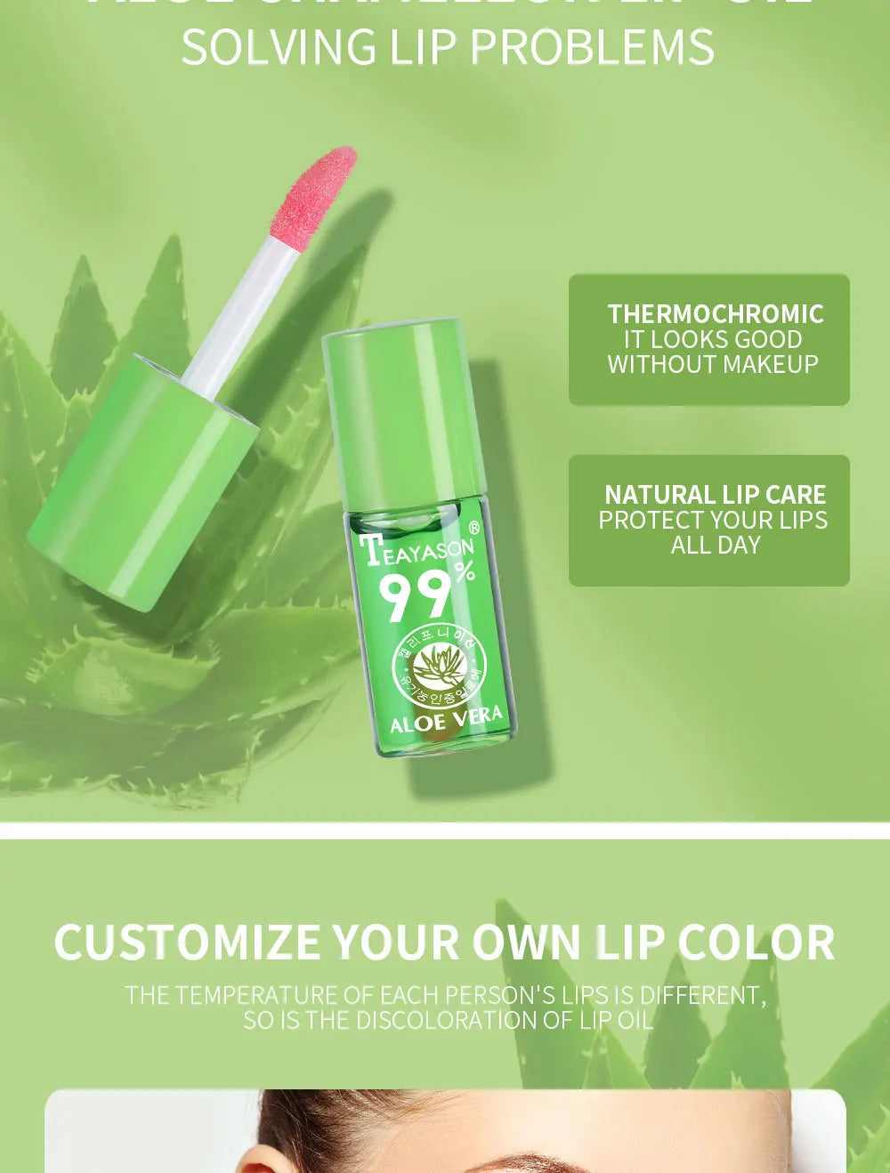 Color changing lipstick Natural Aloe Moistourizing Jelly Matte Lipsticks Beauty Long Lasting Nourish Lip Makeup Lip Balm - Seprincess