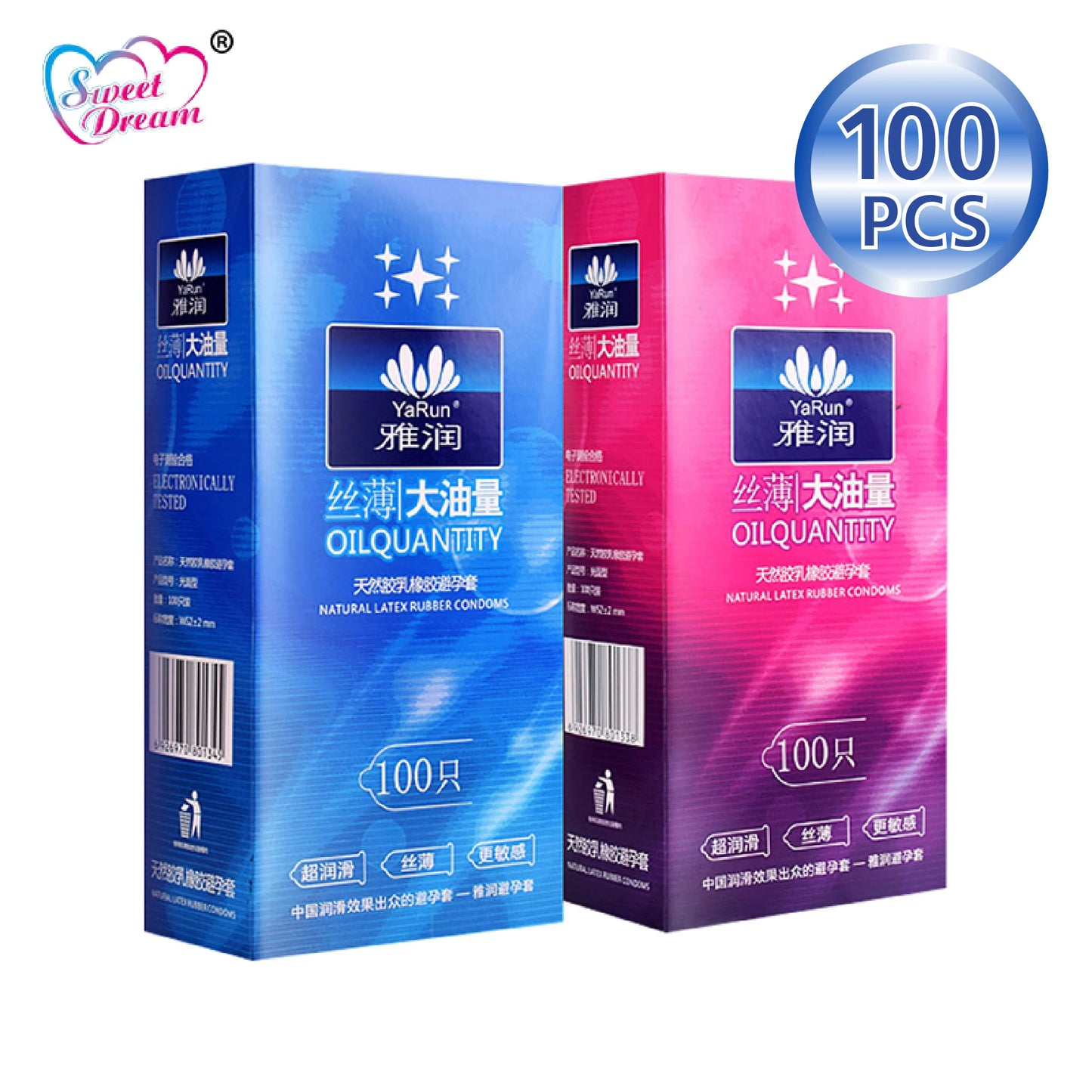 100 Pcs Condoms For Men Sweet Dream Life Sex Toys Natural Latex Smooth Lubricated Contraception Condoms for adults 18 sex shop - Seprincess