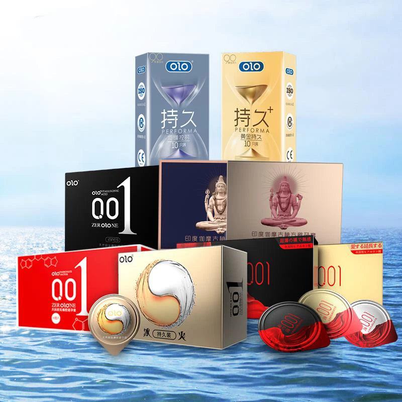 0.01 Ultra Thin Condoms For men Ejaculation delay Ice Hot Feeling Latex Condom Penis Sleeve  Vaginal Stimulation dult sex toys - Seprincess