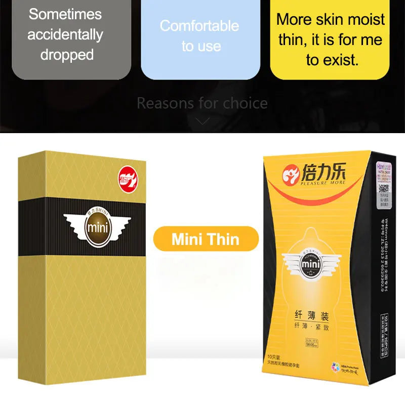 46mm Small condoms for men delay ejaculation Tight Cock Sleeve Mini Size Condom long sex Lubricated Condones Sex Shop - Seprincess