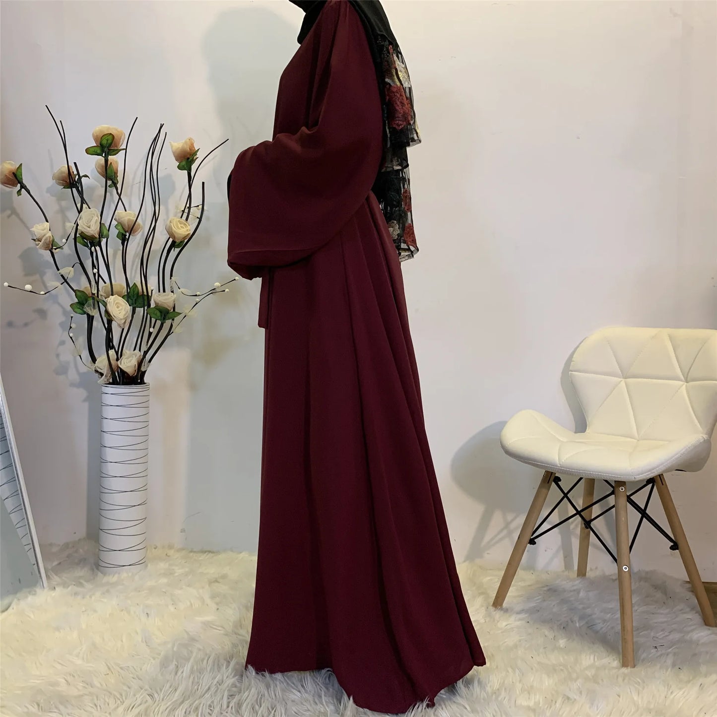 Muslim Fashion Hijab Dubai Abaya Long Dresses Women With Sashes Islam Clothing Abaya African Dresses For Women Musulman Djellaba - Seprincess