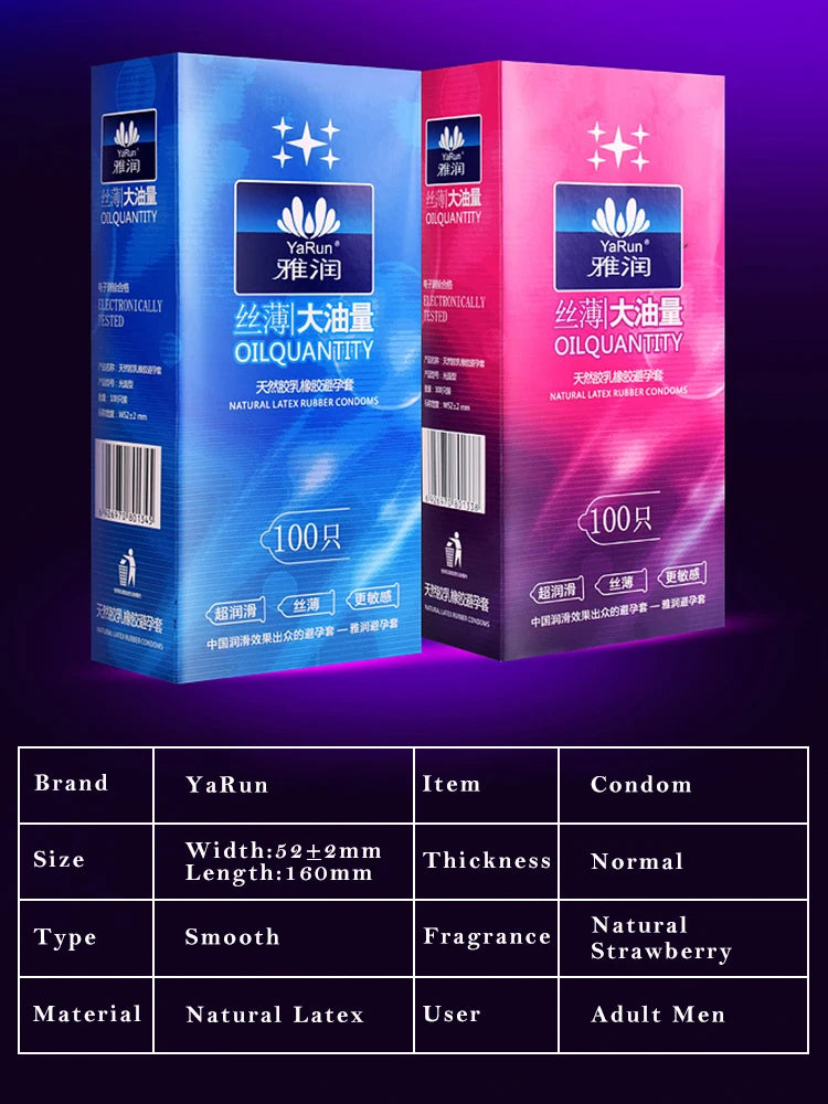 100 Pcs Condoms For Men Sweet Dream Life Sex Toys Natural Latex Smooth Lubricated Contraception Condoms for adults 18 sex shop - Seprincess