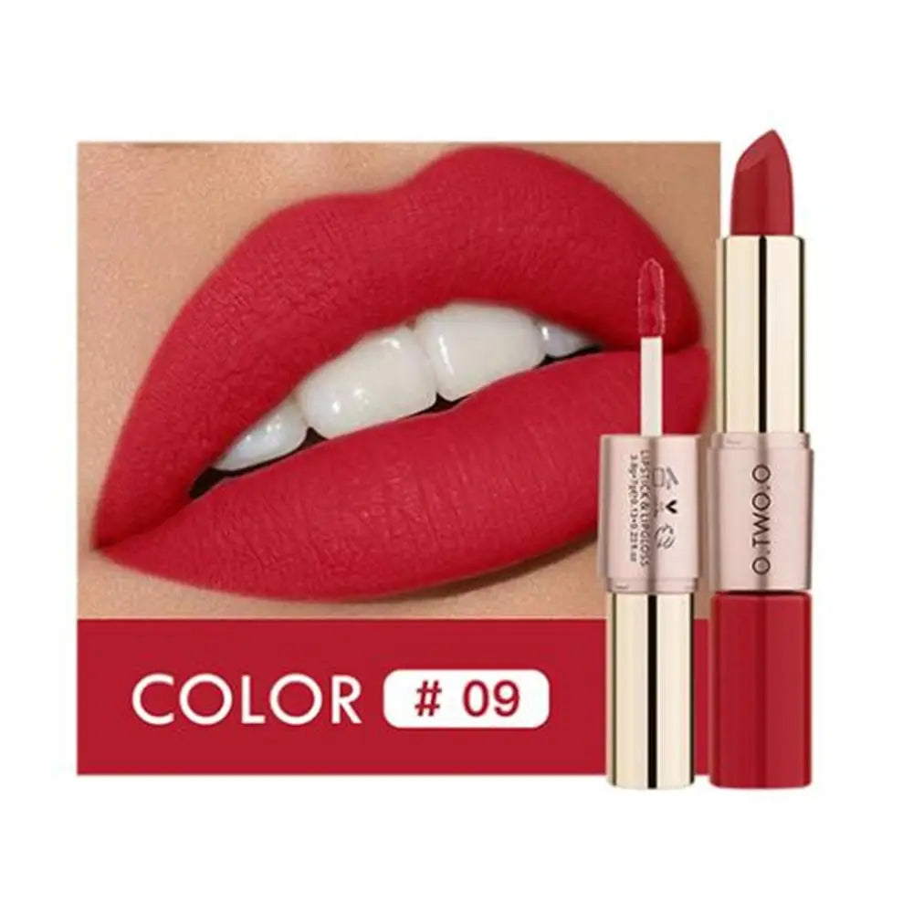 O.TWO.O 12 Colors Makeup Lipstick Lip Gloss Sexy Red Lip Stick Waterproof Moisture Lips Cosmetics Matte Lipsticks - Seprincess