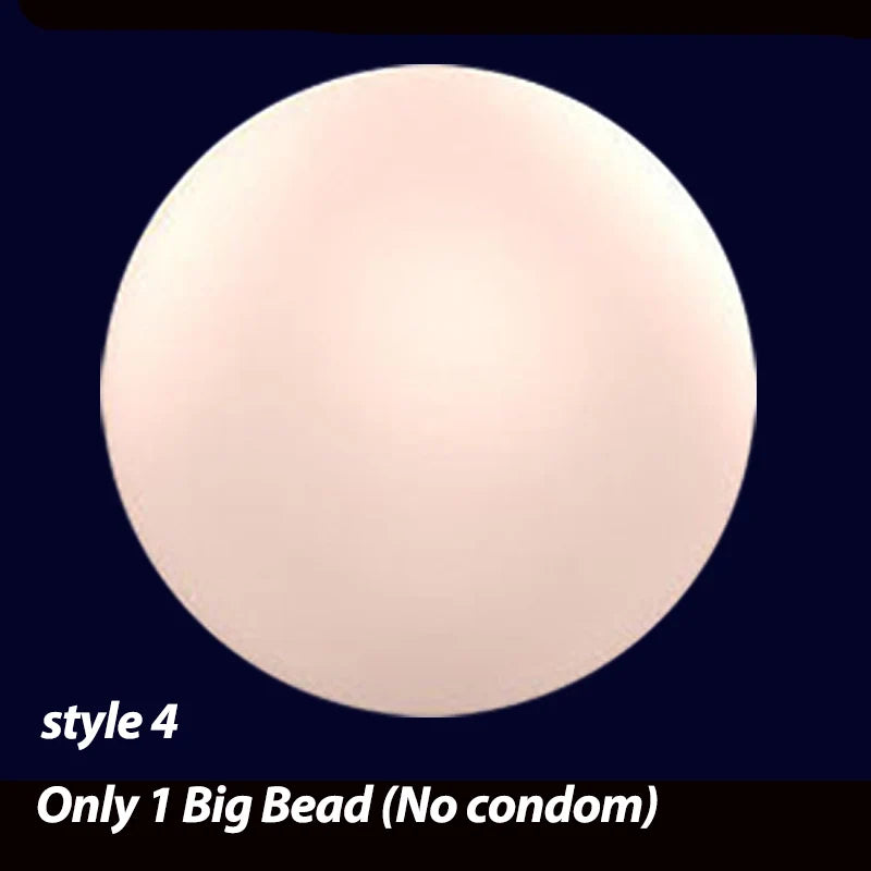 Ultra thin Condom with Big Balls Bead for men delayed ejaculation penis elongation Condoms G Spot stimulator penis sleeve - Seprincess