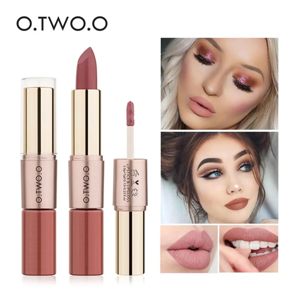 O.TWO.O 12 Colors Makeup Lipstick Lip Gloss Sexy Red Lip Stick Waterproof Moisture Lips Cosmetics Matte Lipsticks - Seprincess