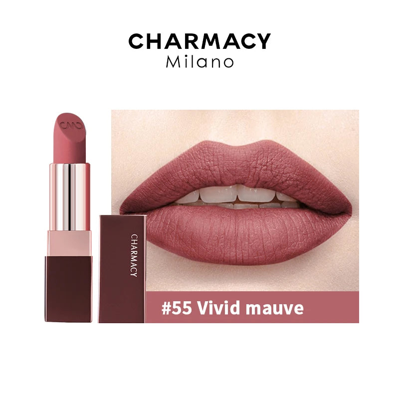 CHARMACY Waterproof Durable Easy To Wear Lipstick Natural Matte Red Velvet Lip Stick Lip Coloring Makeup Women Beauty Cosmetics - Seprincess