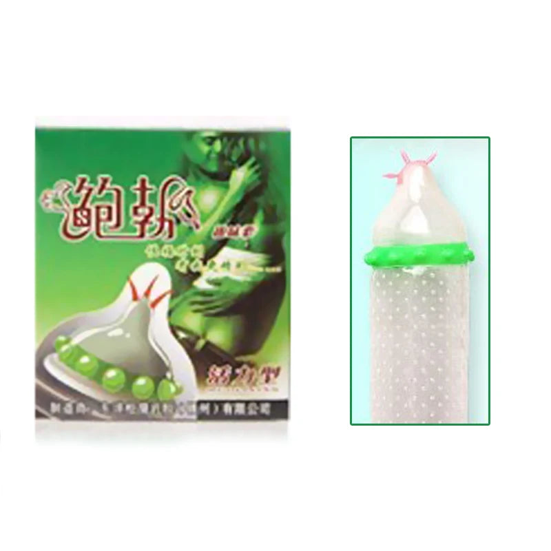 Dotted Condoms for Men Adult Sex Toys Spike Ribbed G-spot Vaginal Stimulation Cock Condom Contraception Sensitive Penis Sleeves