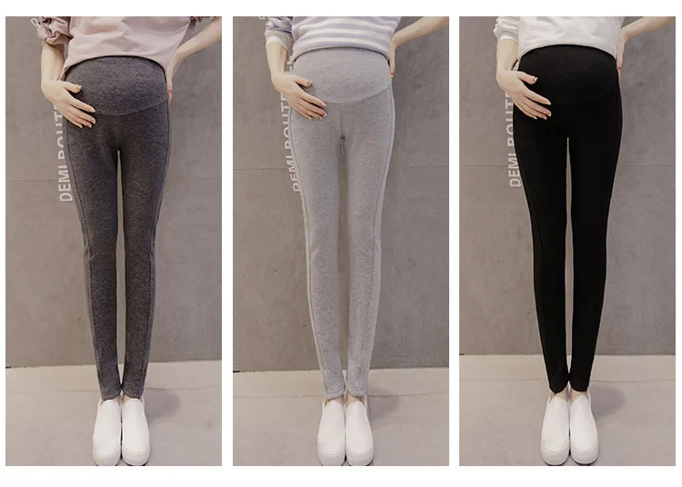 Winter Thicken Warm Cotton Plus Velvet Maternity Legging Thermal Fleece Pencil Pants for Pregnant Women Casual Pregnancy