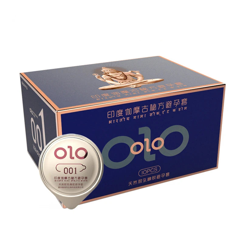 Olo Super Thin Condoms Sex Toys for Men Ejaculation Delay Hyaluronic Acid Condom Ultra-Thin Latex Penis Sleeve Sex Products - Seprincess