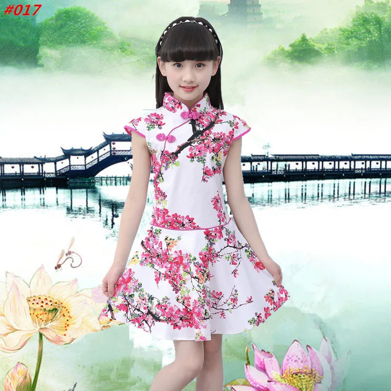 Summer Dresses Styles Chinese Cheongsams For Girls Traditional Chinese Dress For Children Tang Suit Baby Costumes Qipao - Seprincess