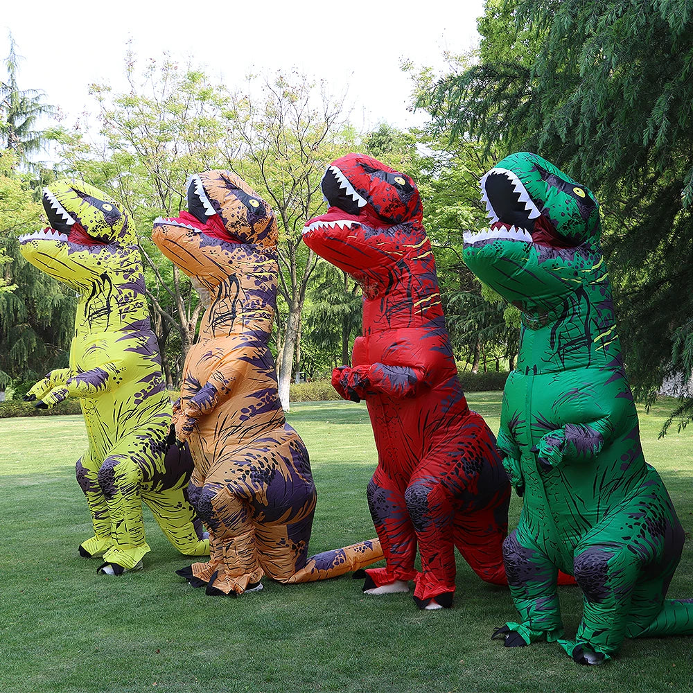 T-rex inflatable uit Tyrannosaurus Dinosaur Costume Child Kids Adult Role-playing Fancy Halloween Mascot Party Apparel - Seprincess