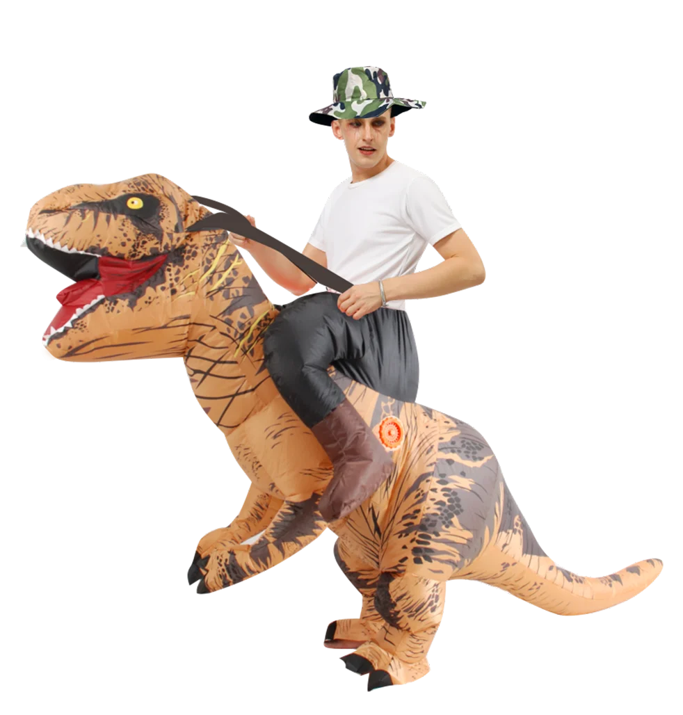 T-REX Monster Inflatable Costume Blow Up Cosplay Dinosaur Clothing Carnival Halloween Christma Dress For Man Woman Party Show - Seprincess