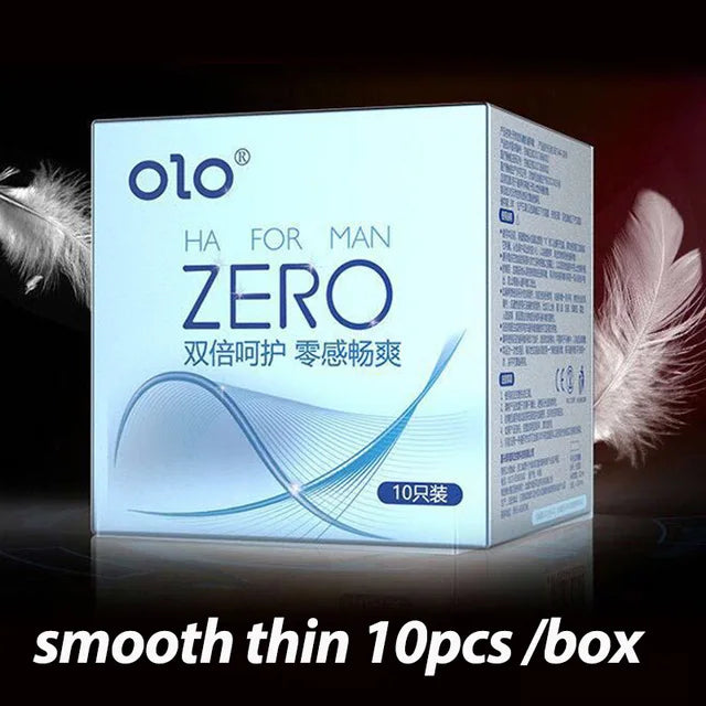 Super Ultra Thin Condoms For Men OLO Intimate Condone Good Sex Products Natural Rubber Latex Penis Sleeve long lasting  condom