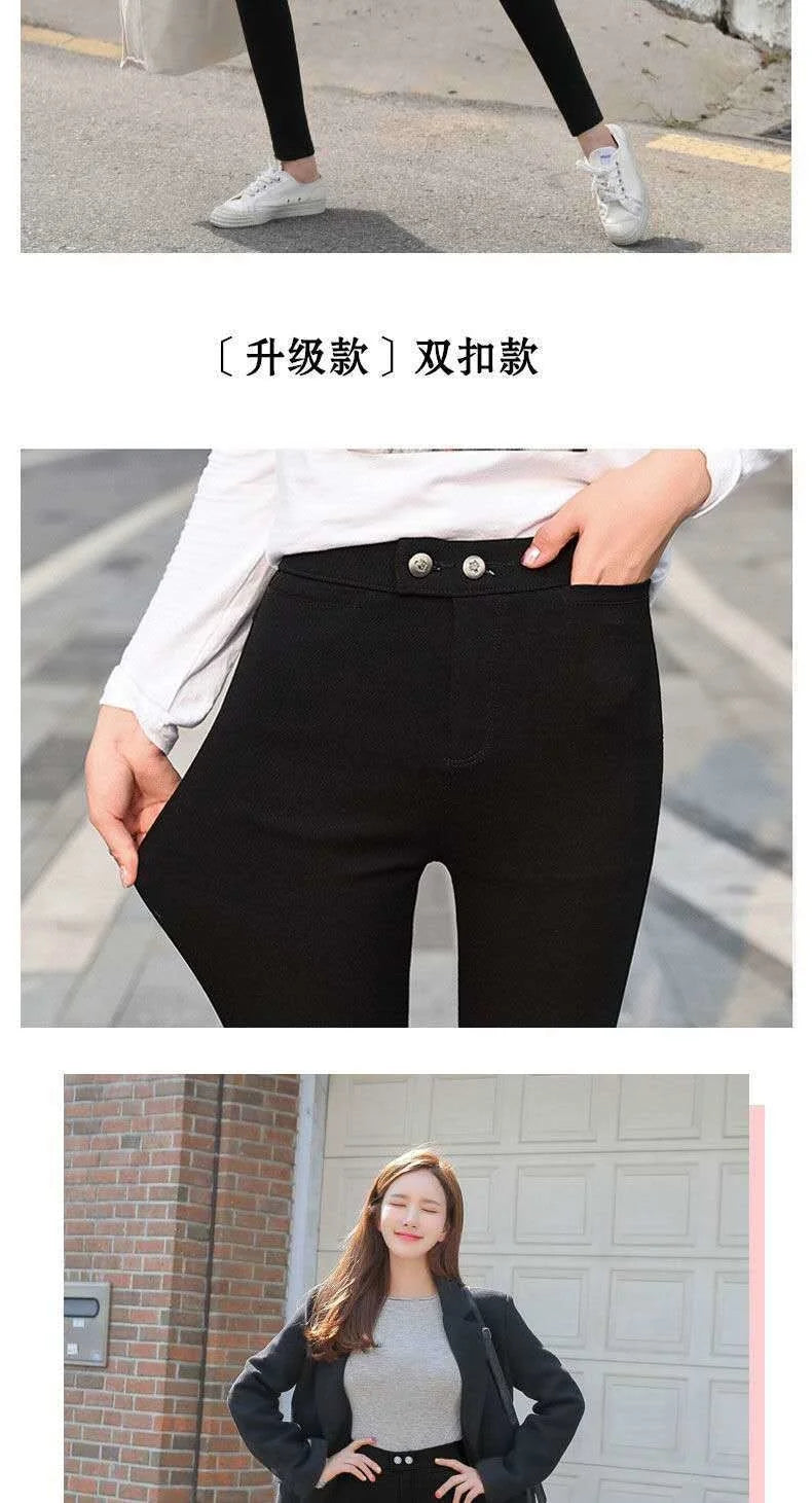 Women Pants Spring and Autumn Ankle Tight High Waist Pencil Pants Pantalones De Mujer