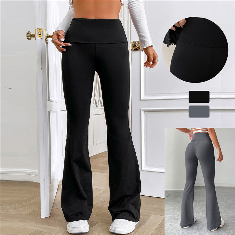 2025 New Flare Leggings Yoga Pants Women High Waist Wide Leg Pants Women Gym Sports Black Flared Pant Plus Size Dance Trousers