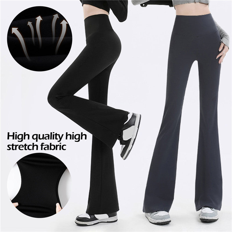 2025 New Flare Leggings Yoga Pants Women High Waist Wide Leg Pants Women Gym Sports Black Flared Pant Plus Size Dance Trousers