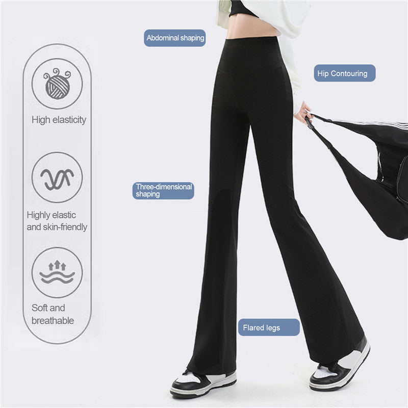 2025 New Flare Leggings Yoga Pants Women High Waist Wide Leg Pants Women Gym Sports Black Flared Pant Plus Size Dance Trousers