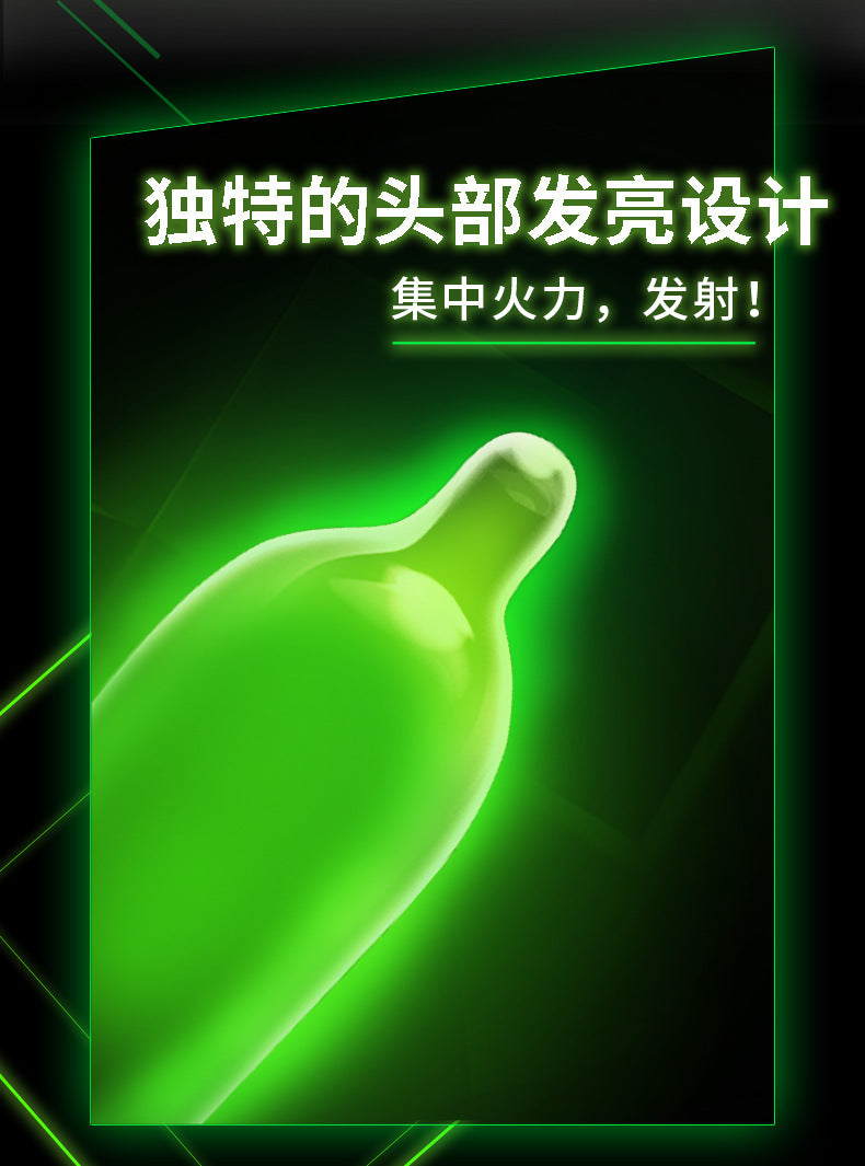 Luminous Condoms The Dark Long Sex Toys For Men Ejaculation Delay Safer Fluorescent Pleasure More Night Light Condom Sex Product - Seprincess