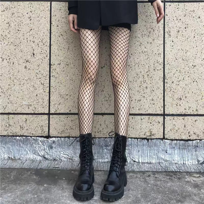 Hot Women Long Sexy Hollow Out Fishnet Stockings Pantyhose Black High Waist Stocking Tights Panty Fishnet Lingerie High Quality