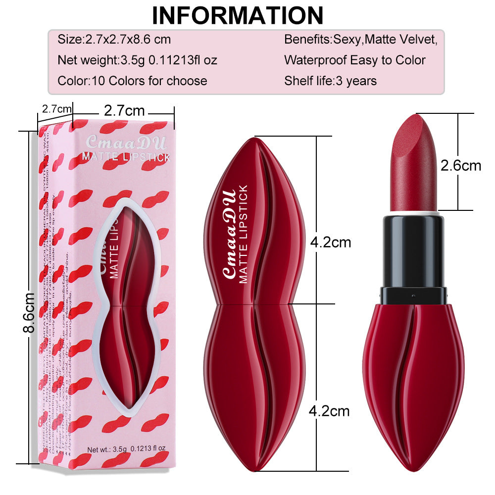 CmaaDu 10 Colors Long-Lasting Matte Lipstick Lip Stick with Rich Velvet Color and Waterproof Formula Valentine's Day Gifts - Seprincess