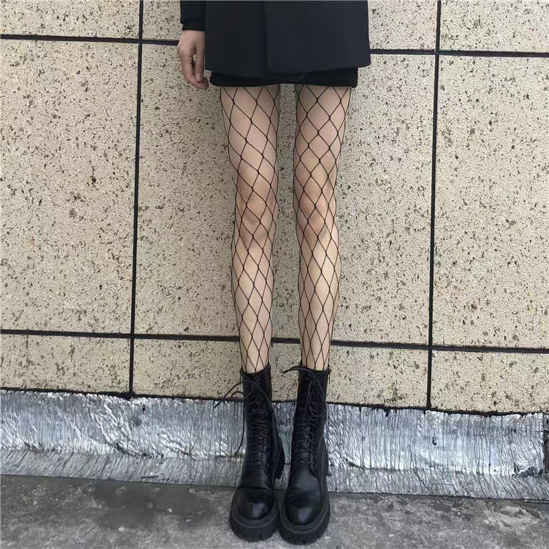 Hot Women Long Sexy Hollow Out Fishnet Stockings Pantyhose Black High Waist Stocking Tights Panty Fishnet Lingerie High Quality