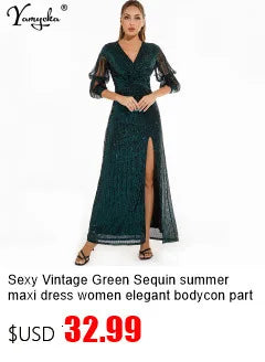 Sexy vintage maxi Slip Sequin Party dress women summer elegant wedding bodycon Dress club outfits prom evening dresses vestidos