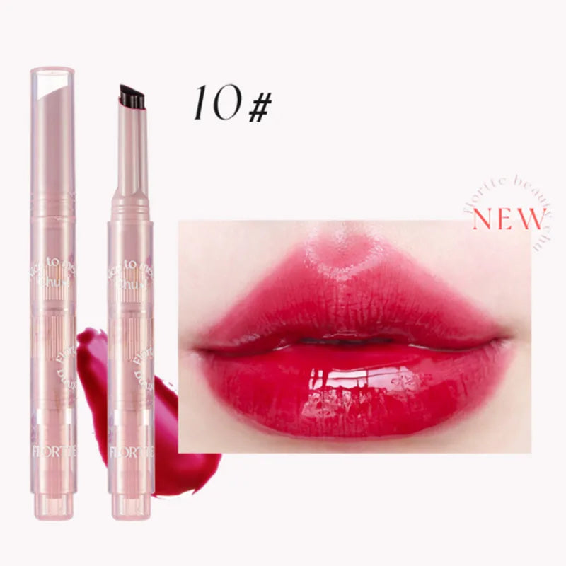 FLORTTE Crystal Lip Balm Jelly Lipstick Moisturizing Mirror Water Light Solid Lip Glaze Red Lip Tint Makeup Cosmetics New - Seprincess