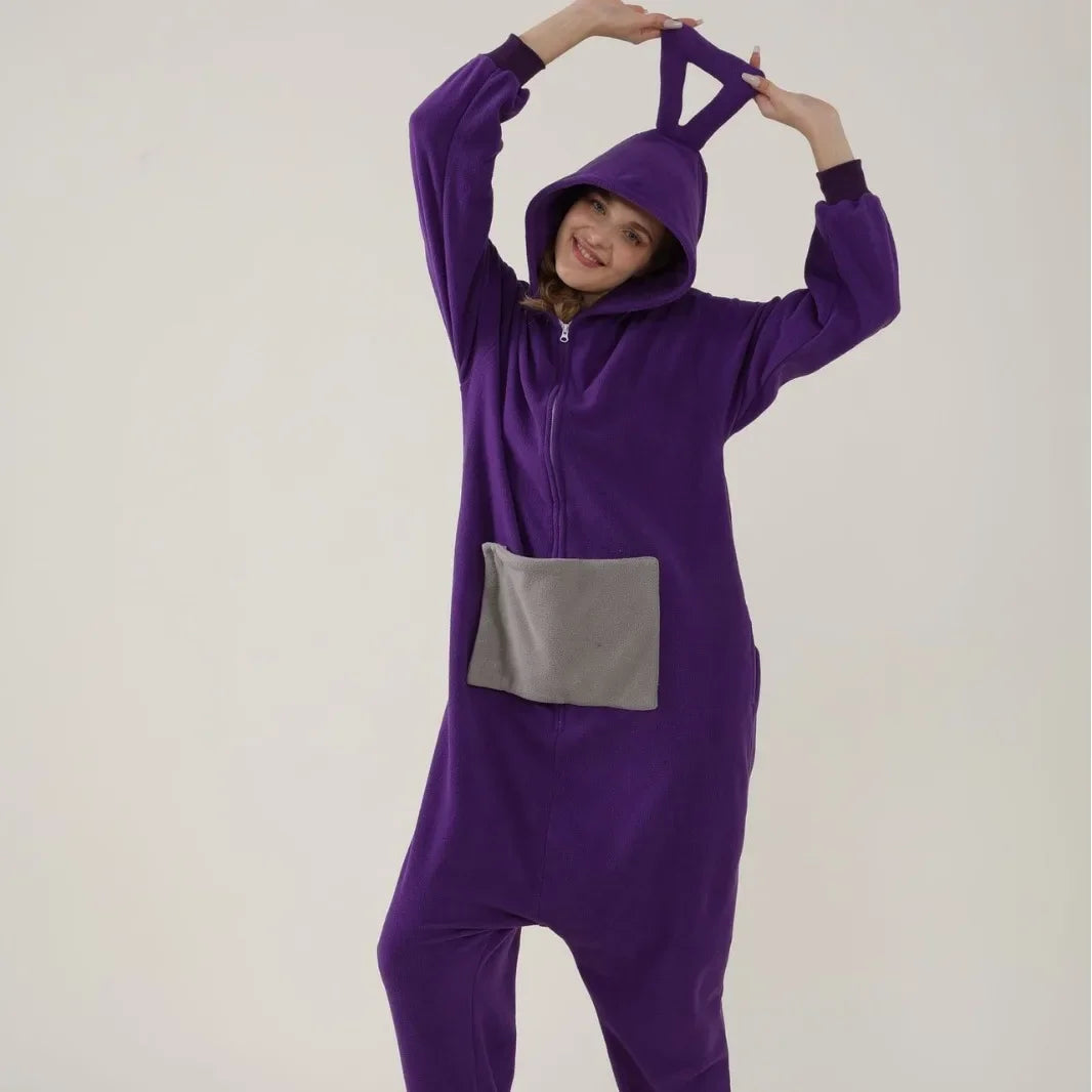 Teletubbies Adult Pajamas Halloween Party Cosplay Costume Kawaii Cartoon Teletubbies Pajamas Cosplay Adult Unisex Party Wear - Seprincess