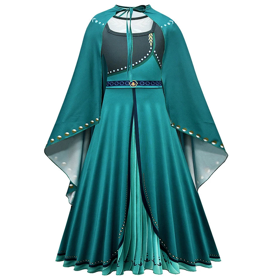 Frozen Girls Dress Elsa 2 Princess Cosplay Costume Kid Fancy Children Gowns Vestidos Snow Queen Disney - Seprincess