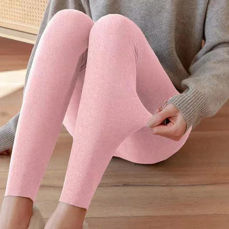 Autumn Winter Plush German Velvet Fleecing Pant Elastic Waist Slim Fit women's Pants Leggings For Woman Sweet Homewear Pajamas