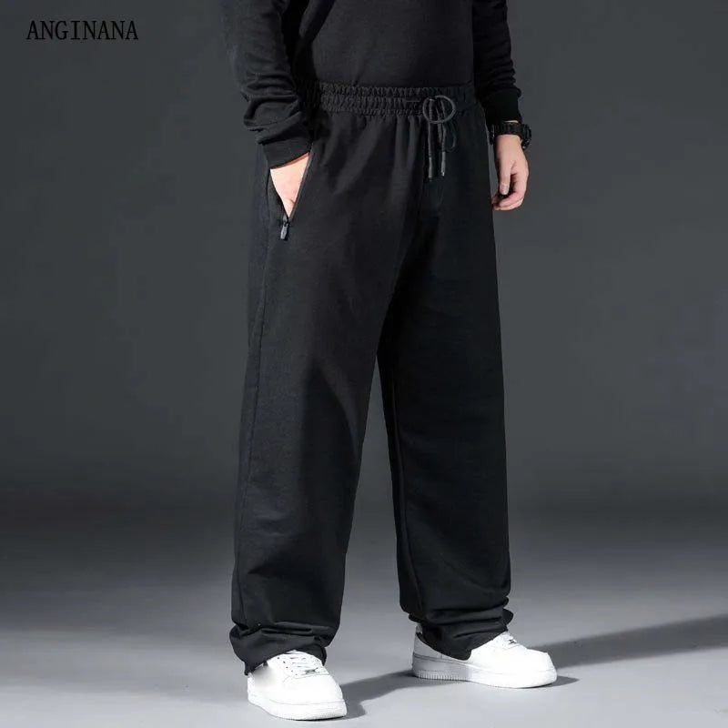 Winter Plus Size 10XL 150kg Men's Pants Brushed Warm large size 5XL 6XL Oversized Elastic Sports Pocket Black big Pants 50 52