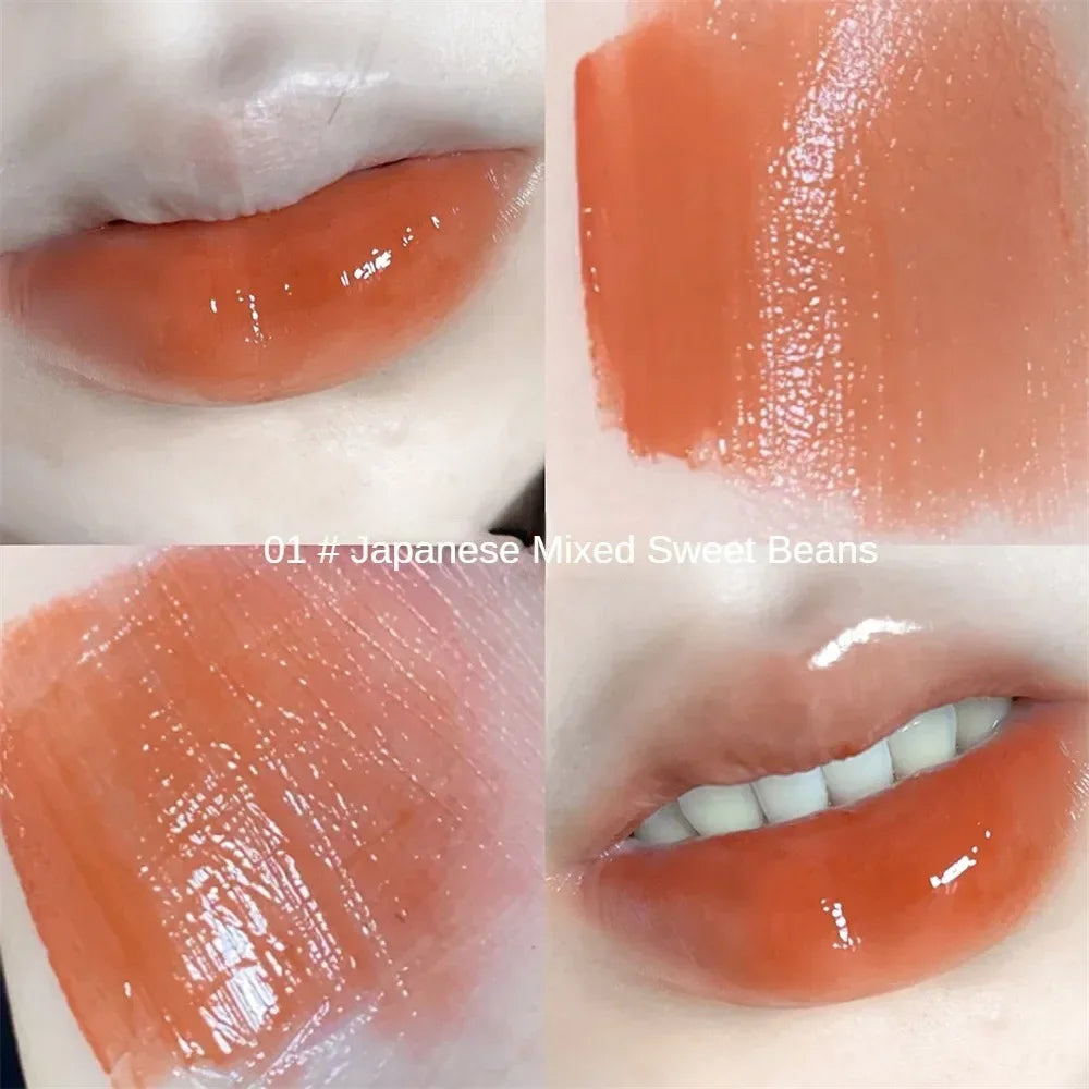 6 Colors Silky Glossy Lipstick Gege Bear Pump Lips Moisture Water Bomb Comfortable Ultra Sheen Non-Stick Cup Lip Balm - Seprincess