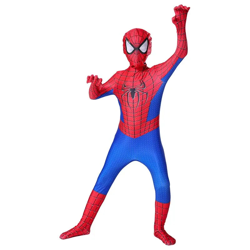 Kids Spider-Man Cosplay Fantasy Costumes Jumpsuit Superhero Miles Morales Movie Role Play Boys Girls Halloween Carnival Bodysuit - Seprincess