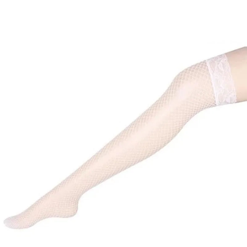 Sexy Women Stocking Stay Up Thigh High Thight Stockings Lace Top Hollow Out Sheer Mesh Nets Fishnet Stockings Ladies Pantyhose