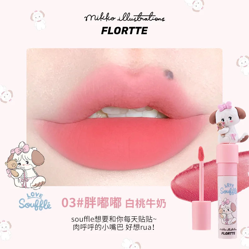 FLORTTE/MIKKO Co Branded Lipstick Milk Cake Lip Cream Soft Lip Mud Lip Glaze Tint Matte Velvet Lipsticks Beauty Korean Cosmetics - Seprincess