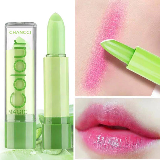 1PCS Aloe Vera Moisturizing Lip Color Changing Lipstick Long Lasting Not Easy To Fade Moisturizing Color Nourishing Lip Balm - Seprincess