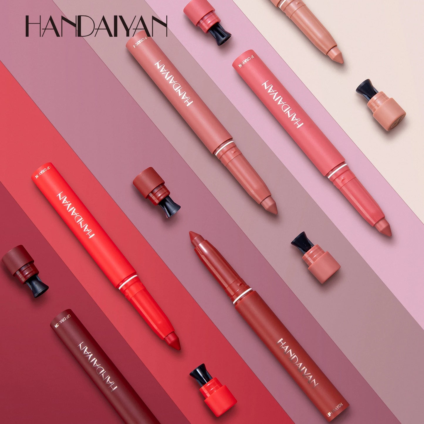 HANDAIYAN New Arrive Matte Lipstick Pencil Makeup Silky Velvet Lip Stick Pen Waterproof Nude Pink Red Lip Blam Make Up Cosmetics - Seprincess