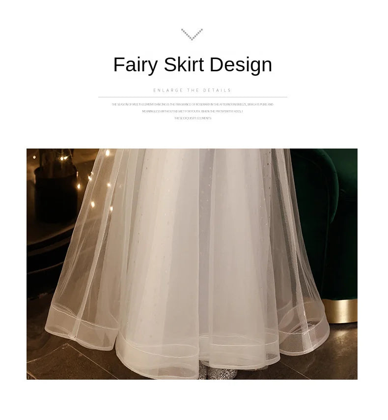 Evening Niche Temperament High-End Small Birthday Art Exam Off-Shoulder Adult Dress - Seprincess