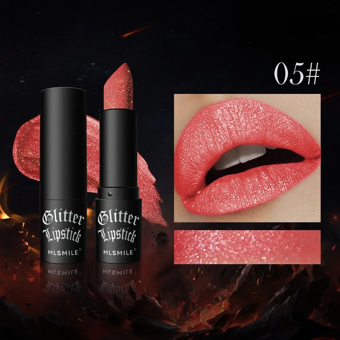 Glitter Diamonds Matte Lipstick Waterproof Long Last Color Rendering Non-stick Cup Nude Red Lipsticks Women Lip Makeup Cosmetics - Seprincess