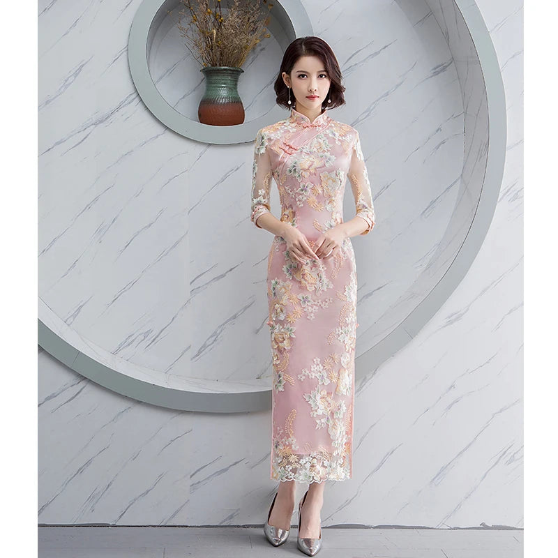 Party Women Dress Luxury China Style Elegant Banquet Long Qipao Oriental Female Wedding Slim Prom Cheongsam Gowns Vestido S-4XL - Seprincess