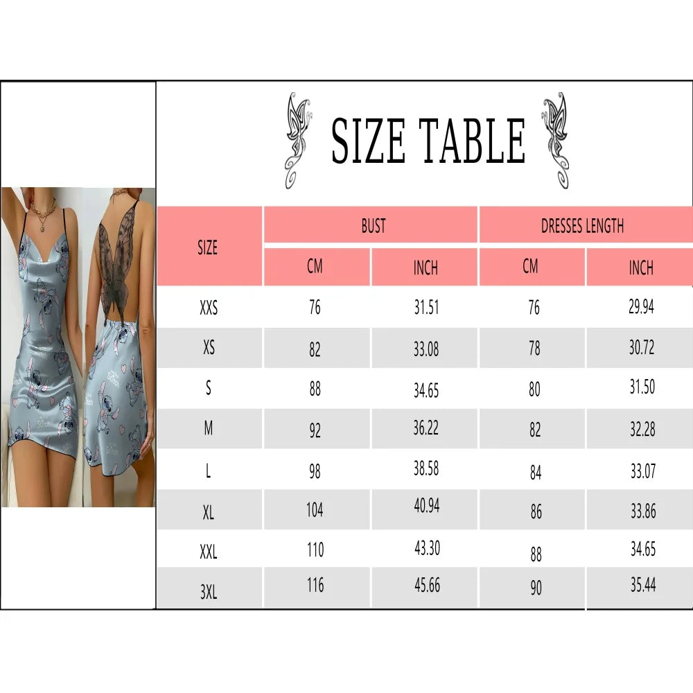 Sexy Butterfly Hollow Sleeping Dress for Women Summer Fashion Female Short Style Supender Skirt Cartoon Women's Summer Pajama - Seprincess