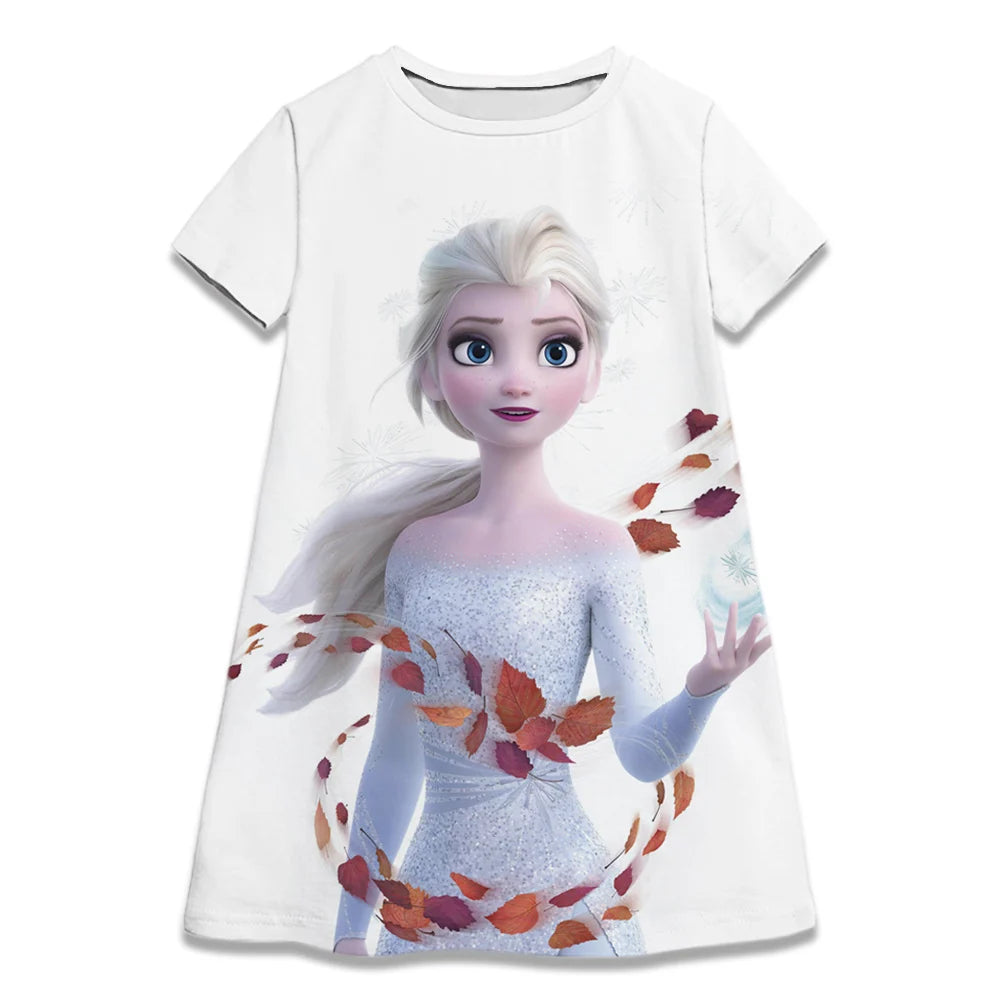 Hot Sale Kids Girl Cosplay Snow Queen Top Disney Frozen Elsa And Anna Princess Dress for 2-8 Years Girls Birthday Party Dresses - Seprincess