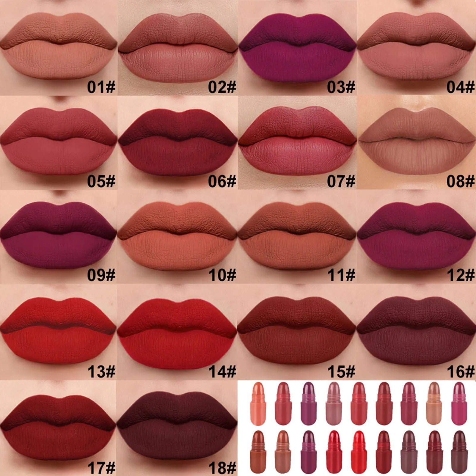 Pills Lipstick  6/10/18 Colors Long Lasting Pill Lipstick Cute Waterproof Non-Fading Lipstick Velvet Matte Lipstick Set - Seprincess