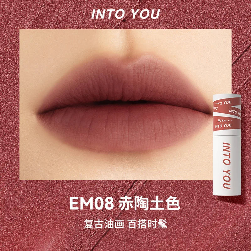 INTO YOU Make up Lip Gloss miltcolor Matte Velvet Lipstick Waterproof Red Lip Tint Lip Glaze Beauty Cosmetics lipstick lipgloss - Seprincess