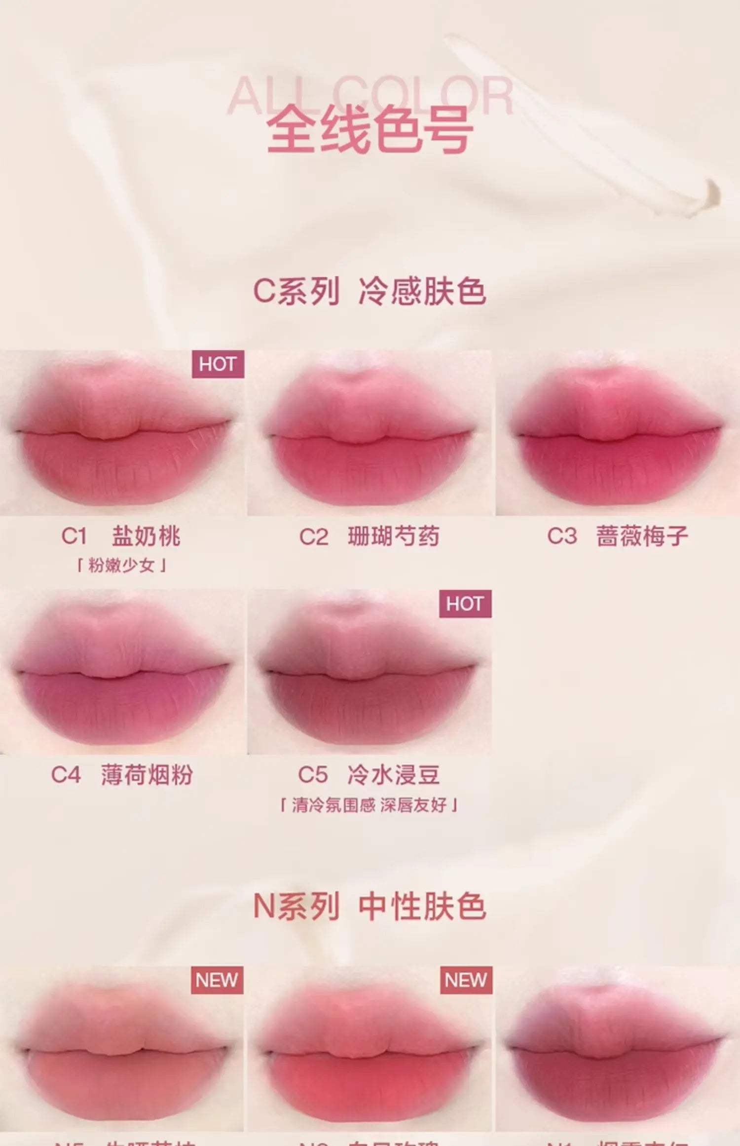 Into You Air Lip Mud W6 Bare Color Lip Glaze Durable Bean Paste Lipstick Intoyou Authentic Minority Female - Seprincess